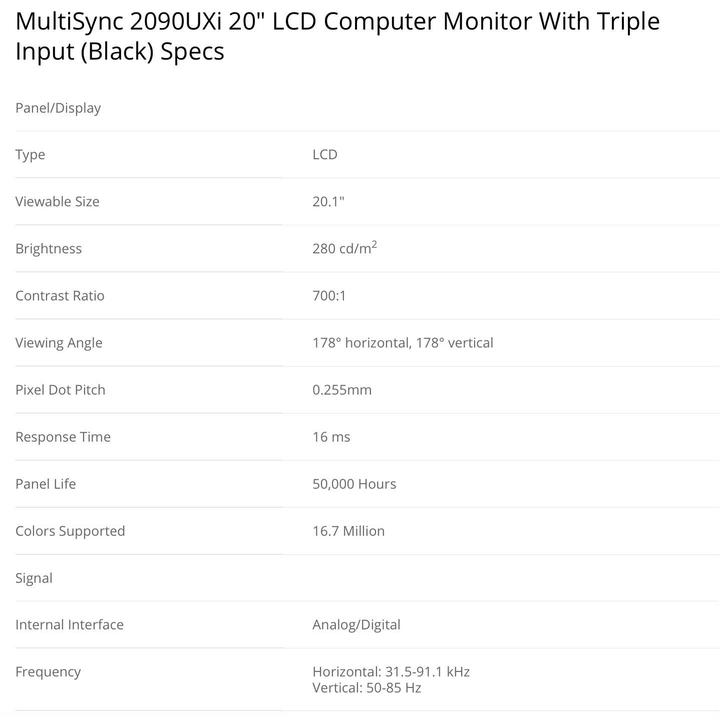 Монитор NEC2090 UXi 20.1''