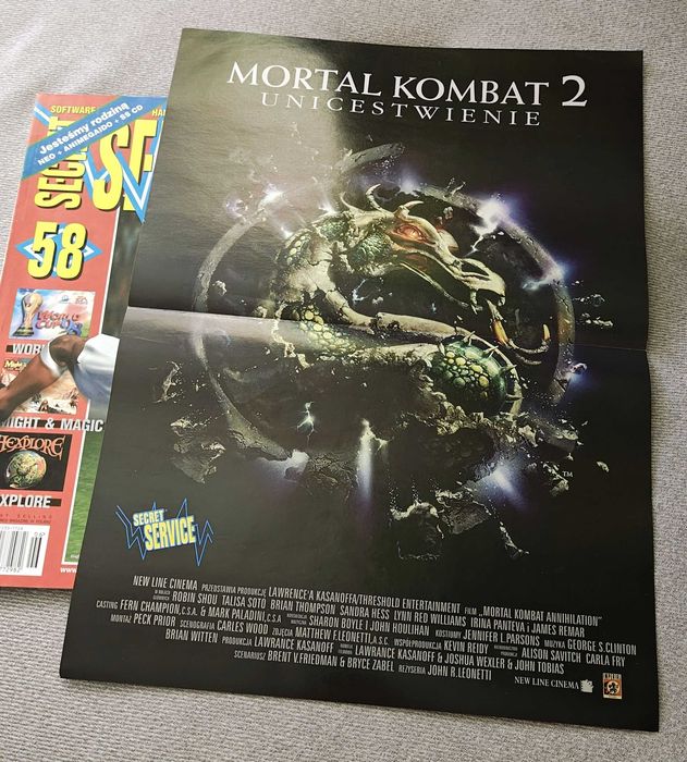 Czasopismo Secret Service nr 06/98 (58) + PLAKAT stan jak NOWY!