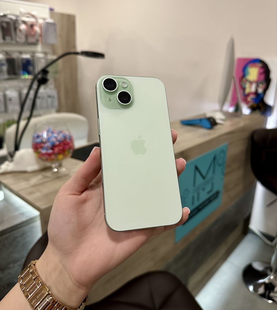 Iphone 15 128 Gb 100% Акб 3 цикли Green Розстрочка Обмін Магазин