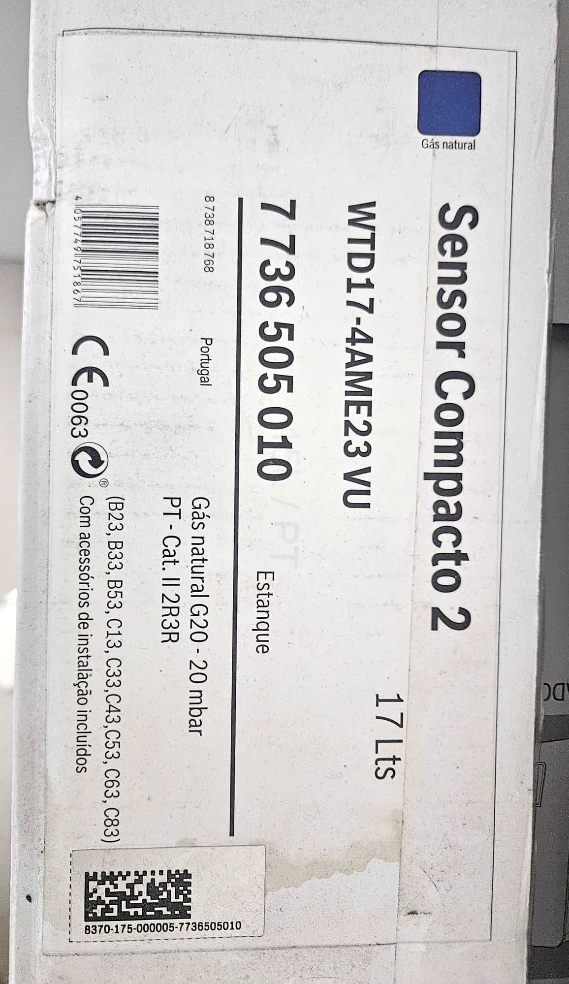 Esquentador Novo a Gás VULCANO 17L – Alta Potência e Eficiência