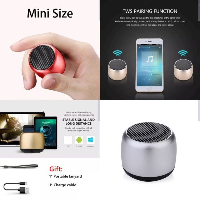 Colunas de som altifalante Bluetooth, cartões micro SD