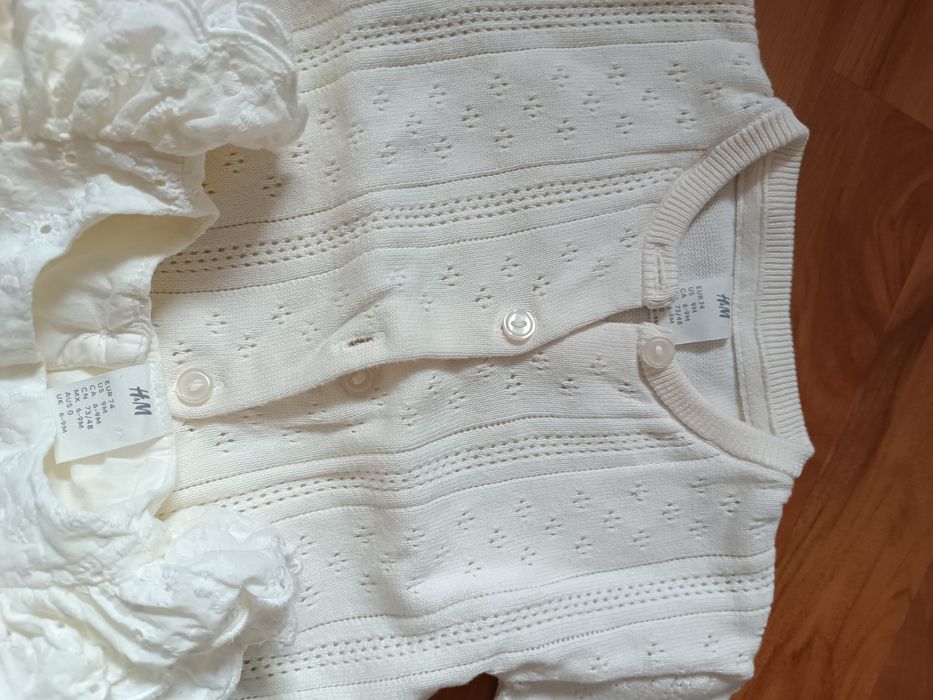 Komplet na chrzest lub inną okoliczność H&M rozmiar 74