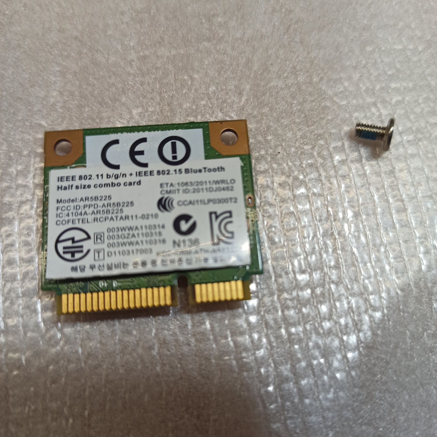 karta wifi WLAN Asus r900v k95b