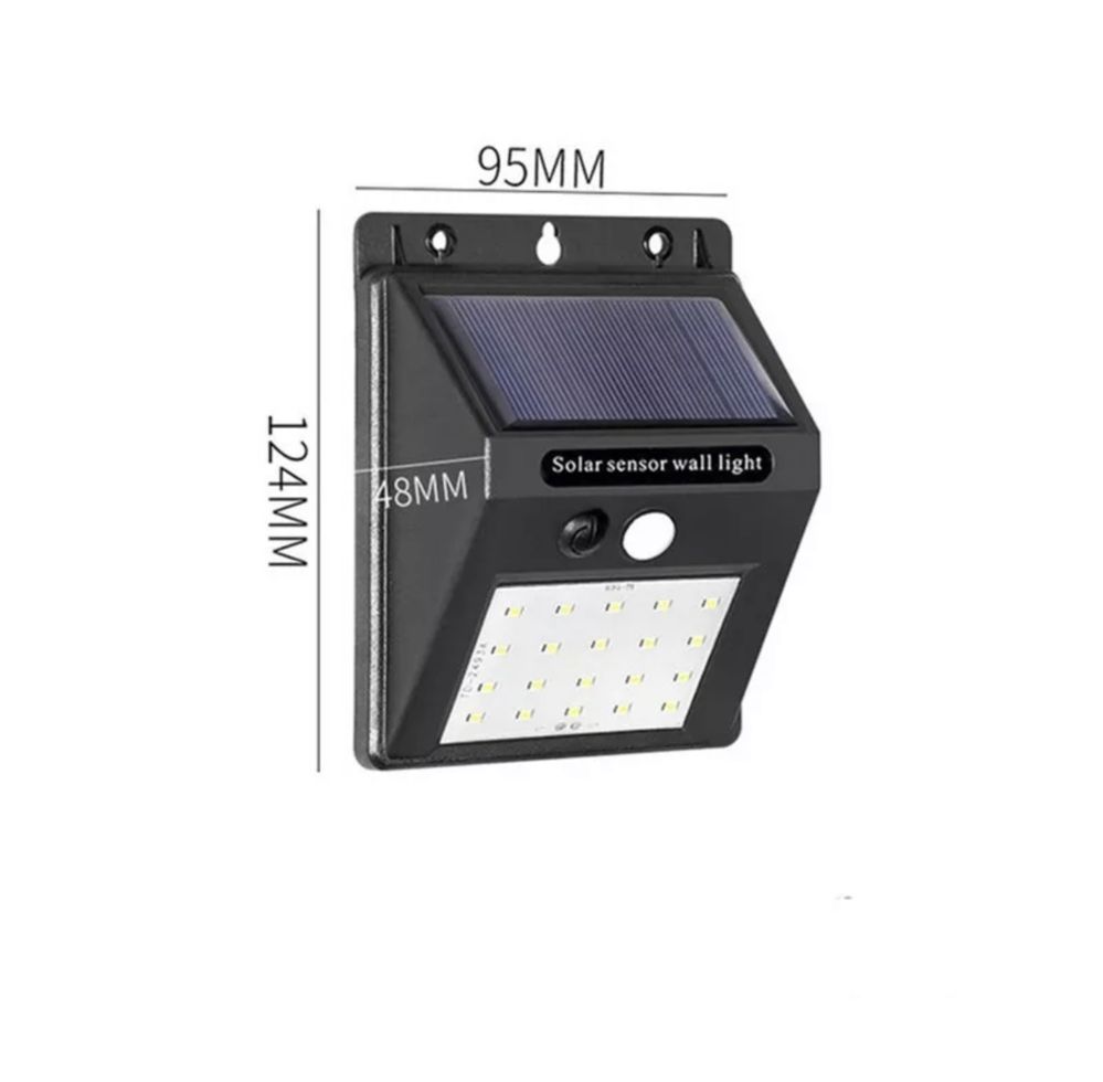 Led solar - C/ sensor e bateria