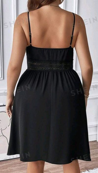 NOWA Sukienka na ramiączkach czarna, r. XL