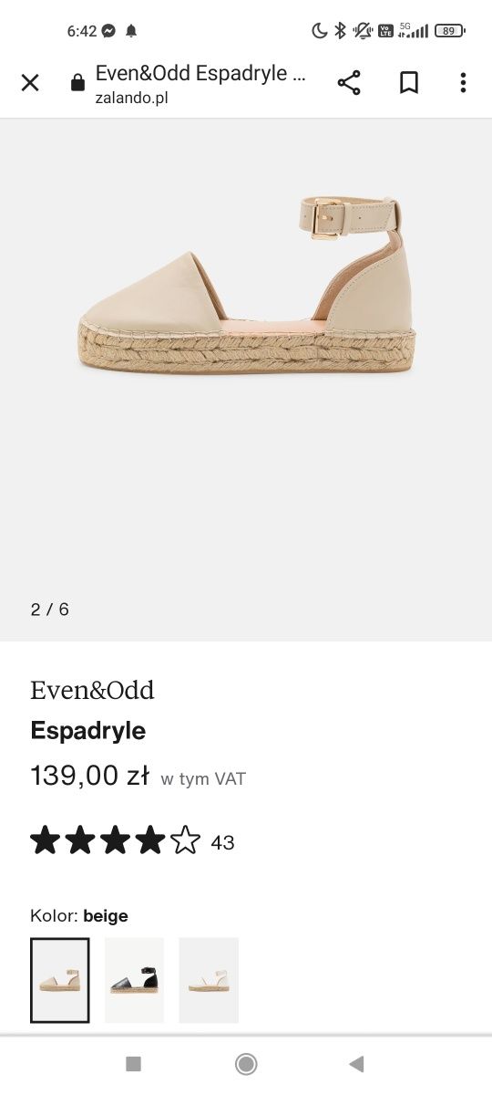 Espadryle damskie Even&Odd