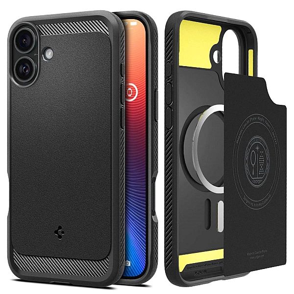 Spigen Rugged Armor Mag Magsafe Iphone 16 Plus Matte Black
