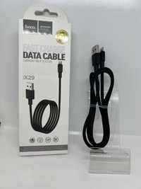 Kabel USB A do Lightning 2,4A 1 m czarny - oplot HOCO