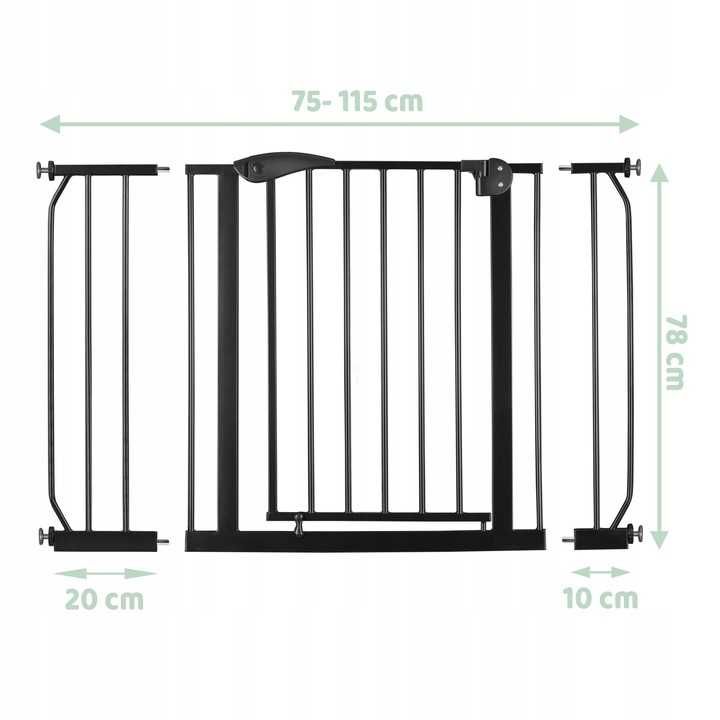 BARIERKA ZABEZPIECZAJĄCA bramka dla dzieci na schody drzwi 75-115cm