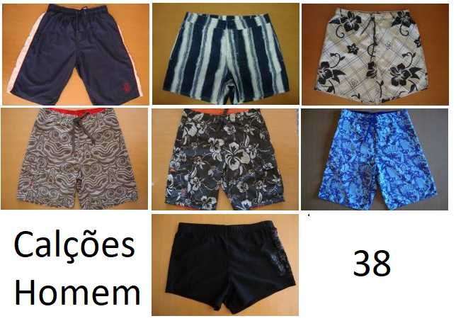 Calções de praia (BSK - Calzedonia - Decathelon) - Tam. 38