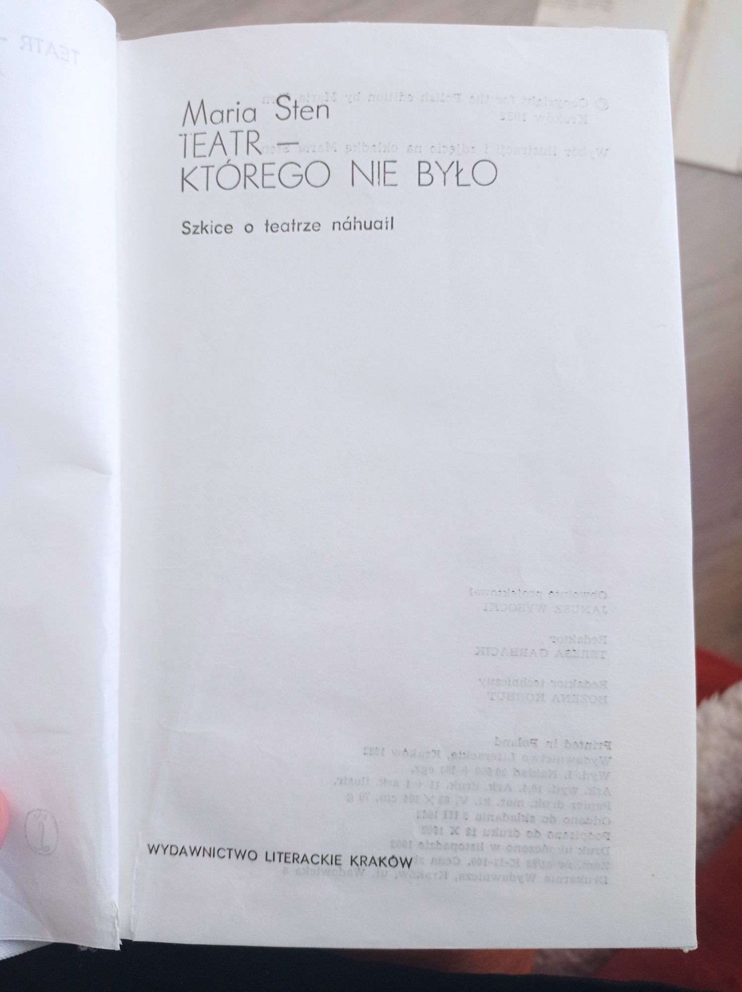 Teatr - którego nie było. Maria Sten