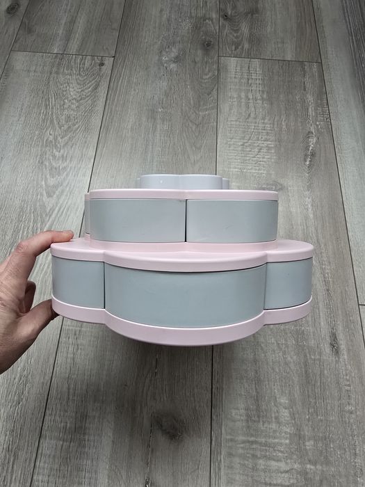 Обертова складна двоярусна цукерниця Flower Candy Box