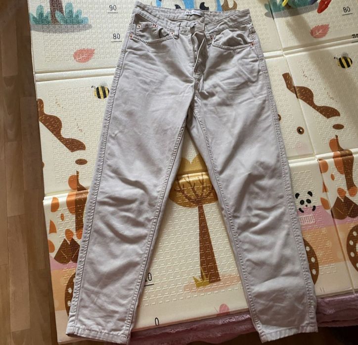 Джинси мом solmar, бежеві джинси zara