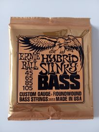 Struny do gitary basowej Ernie Balll Bass Hybrid Slinky 4 string 45-10