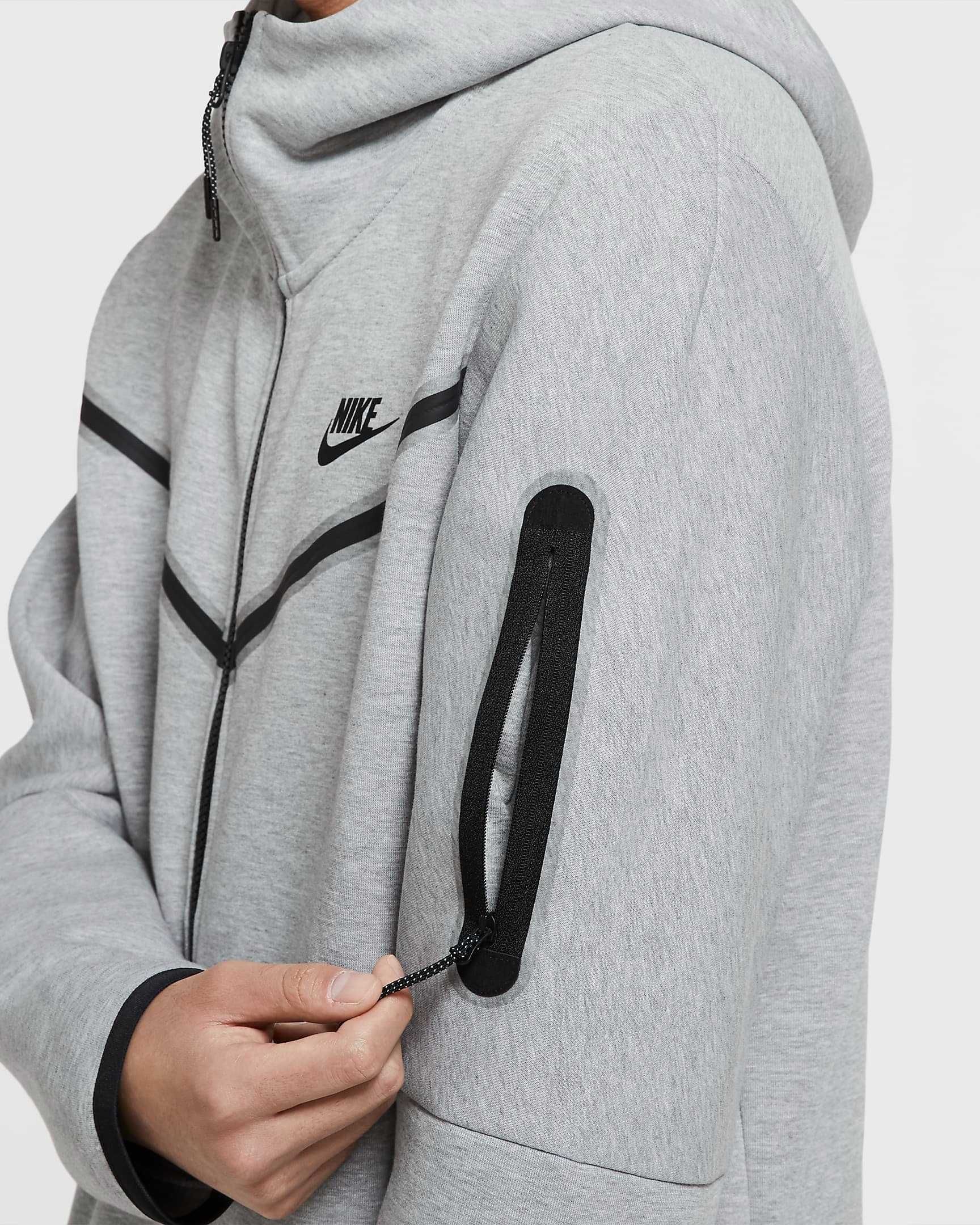 Bluza drill z kapturem męska NIKE Tech Fleece szara r.M CU4490- 063