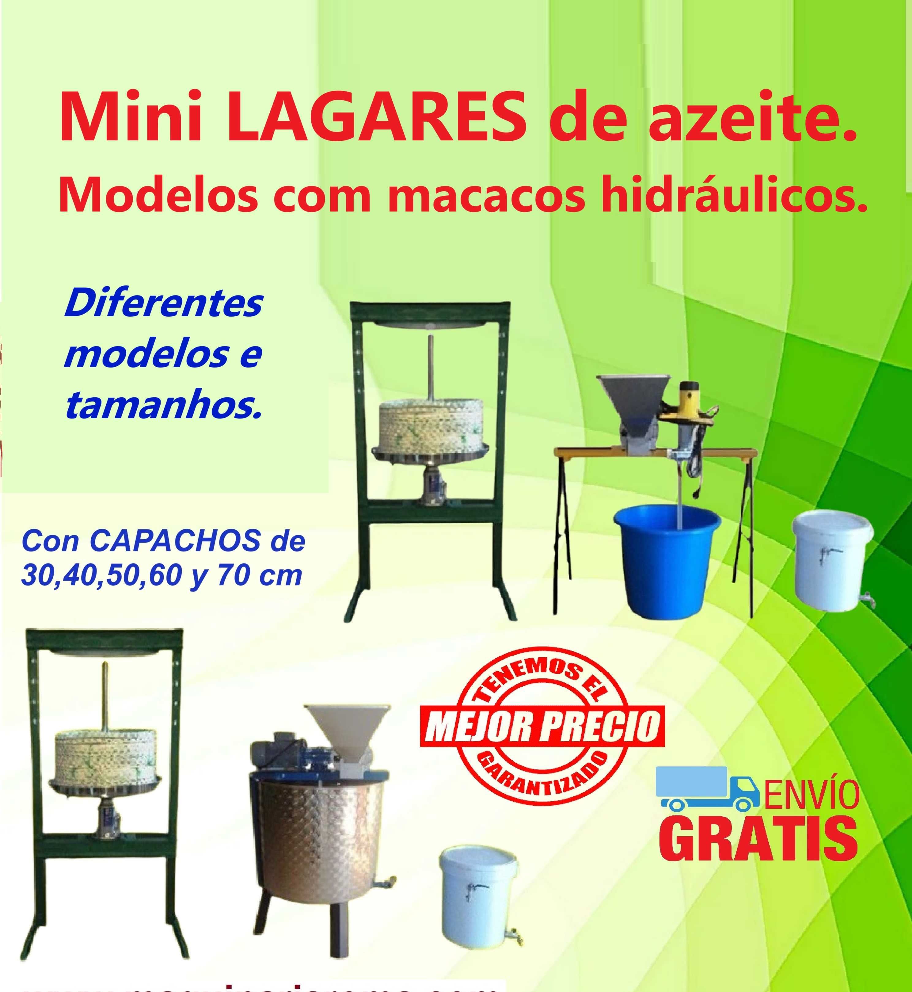 Mini lagar de azeite. con Prensas Manuais. Mod Micro
