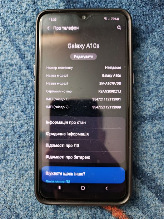 Samsung A10s телефон