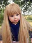 Boneca Bebe Reborn Realista, 60cms Grande, Cabelo Louro Comprido-Novo