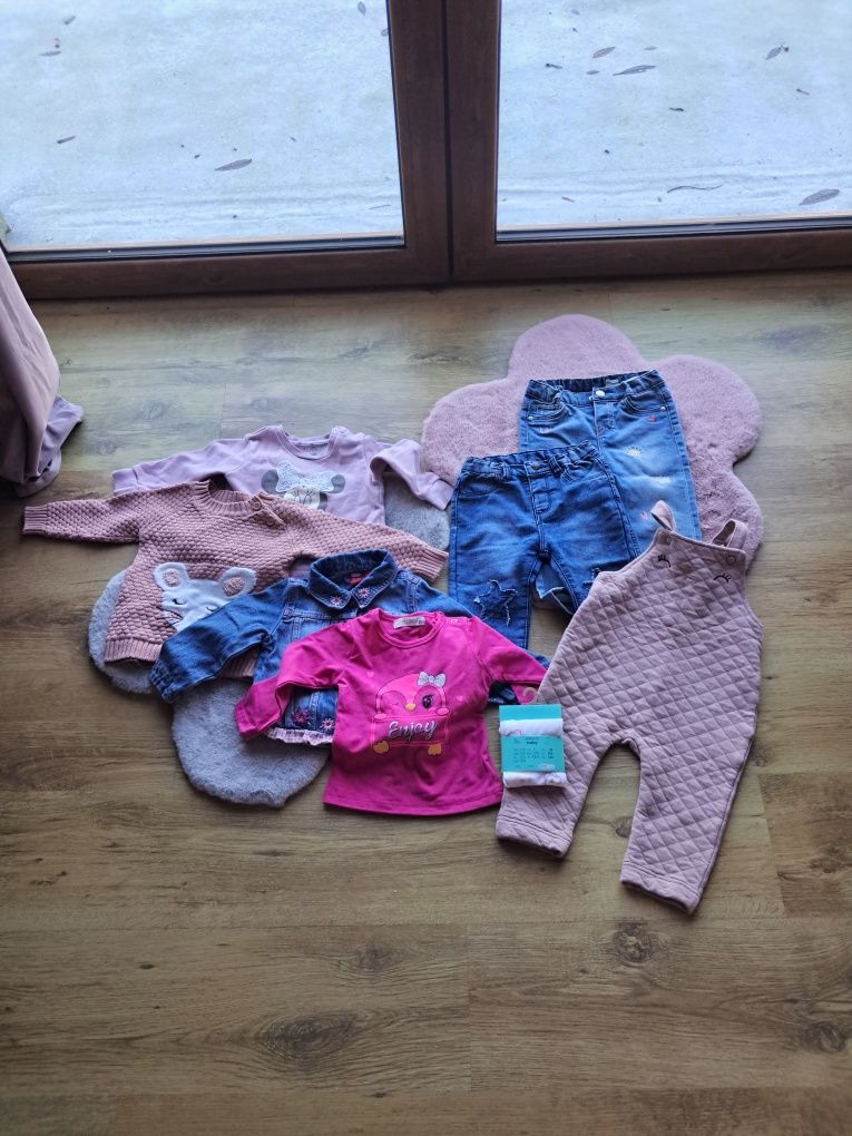 Paczka ubranek dla dziewczynki rozmiar 86