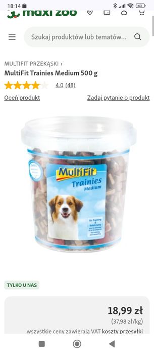 Multi fit dla Psa Trenerki Przysmaki 500 gram