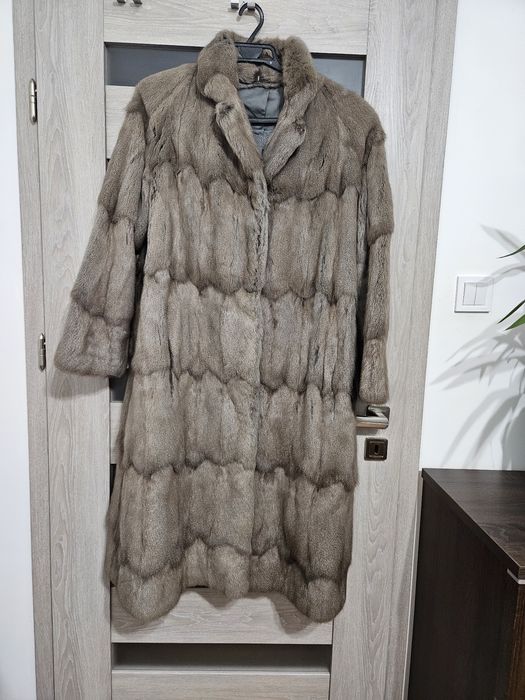 Długie futro z norek