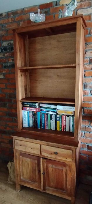 Regał Drewniany w Stylu Rustykalnym Kredens do Salonu
