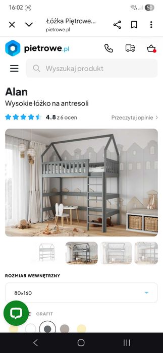 Łóżko z antresolą