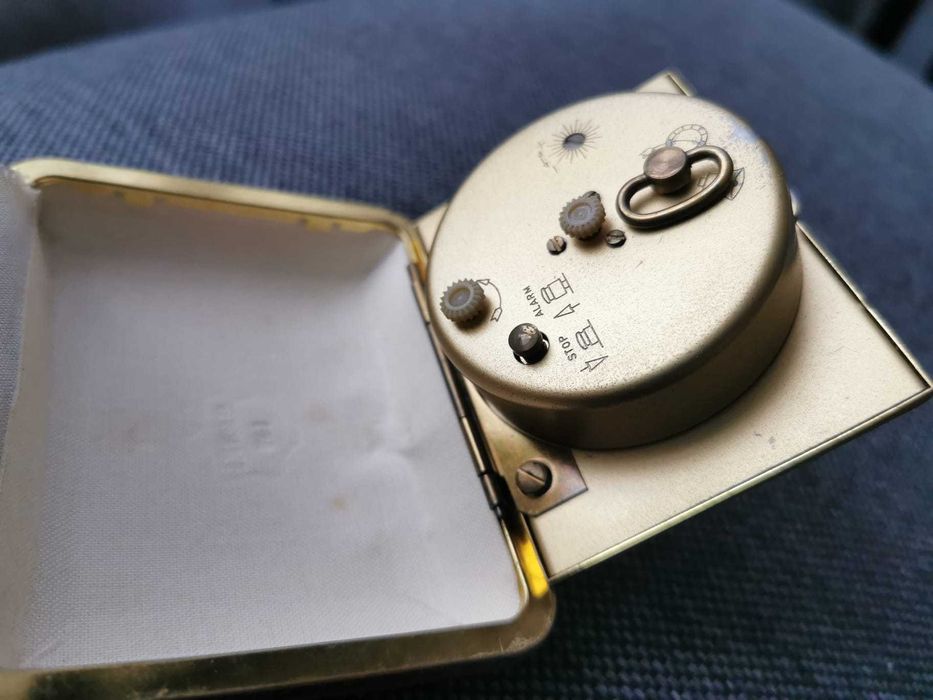 Elegancki zegarek podróżny JAZ – mechaniczny 7 jewels vintage, sprawny