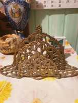 Victorian Style Filigree Brass Letters Holder/Listownik mosiądz