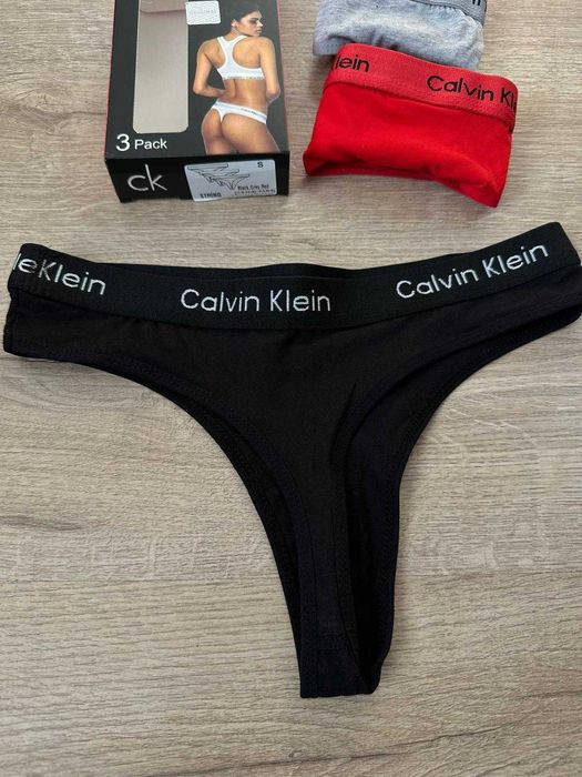 Zestaw victoria majtki komplet 3pak figi stringi damski calvin klein