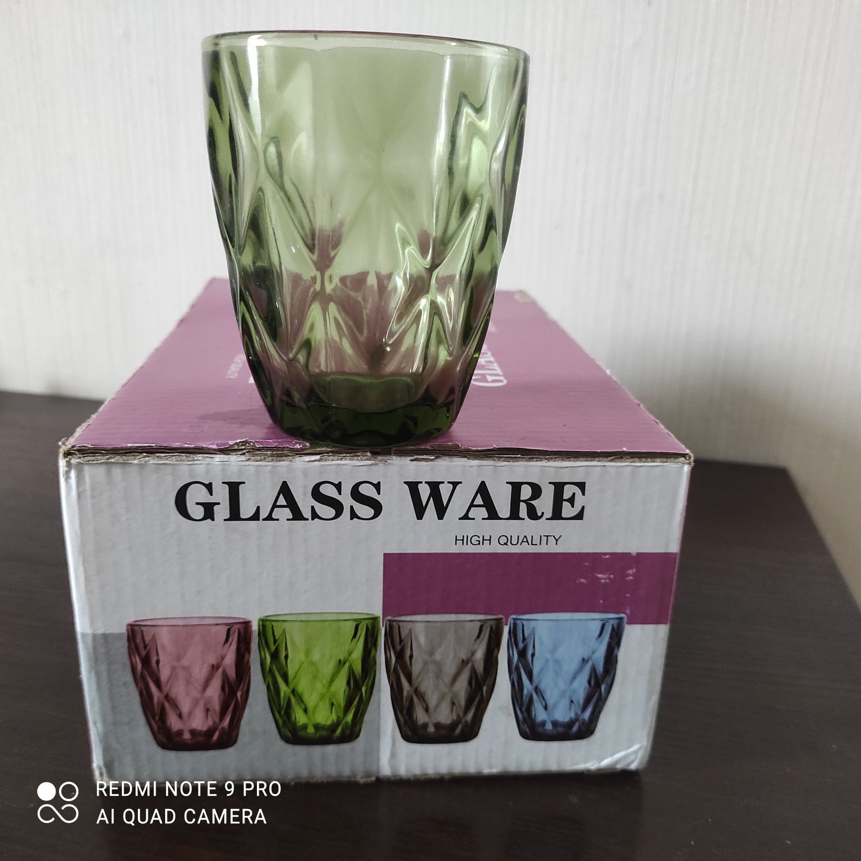 Набір склянок зелений колір