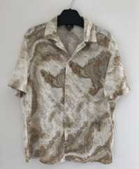 Koszula H&M, krótki rękaw, 100% włókna celulozowe Lyocell, rozm. S