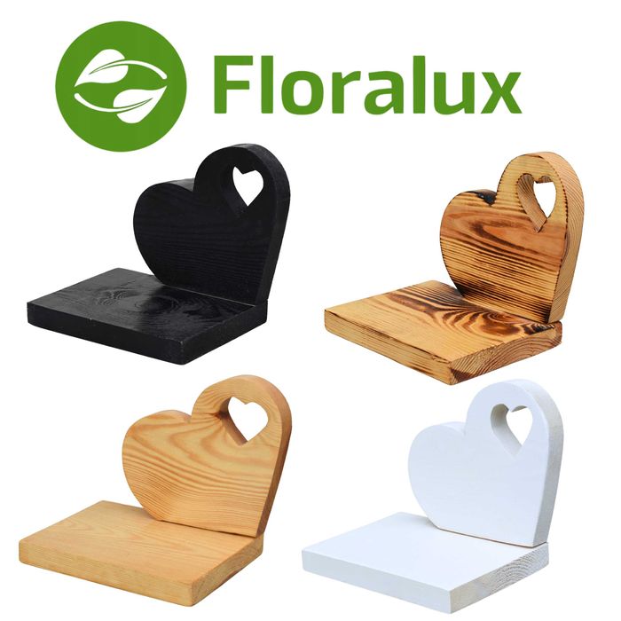 BAZA DO STROIKA SERCE Drewno Ozdoba PODSTAWA pod kompozycję Pomnik