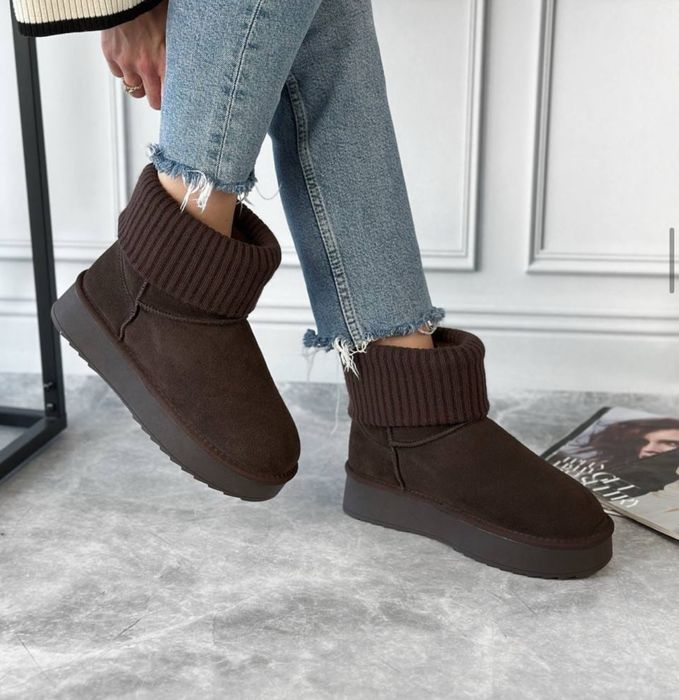 Угги з носочком натуральна замша