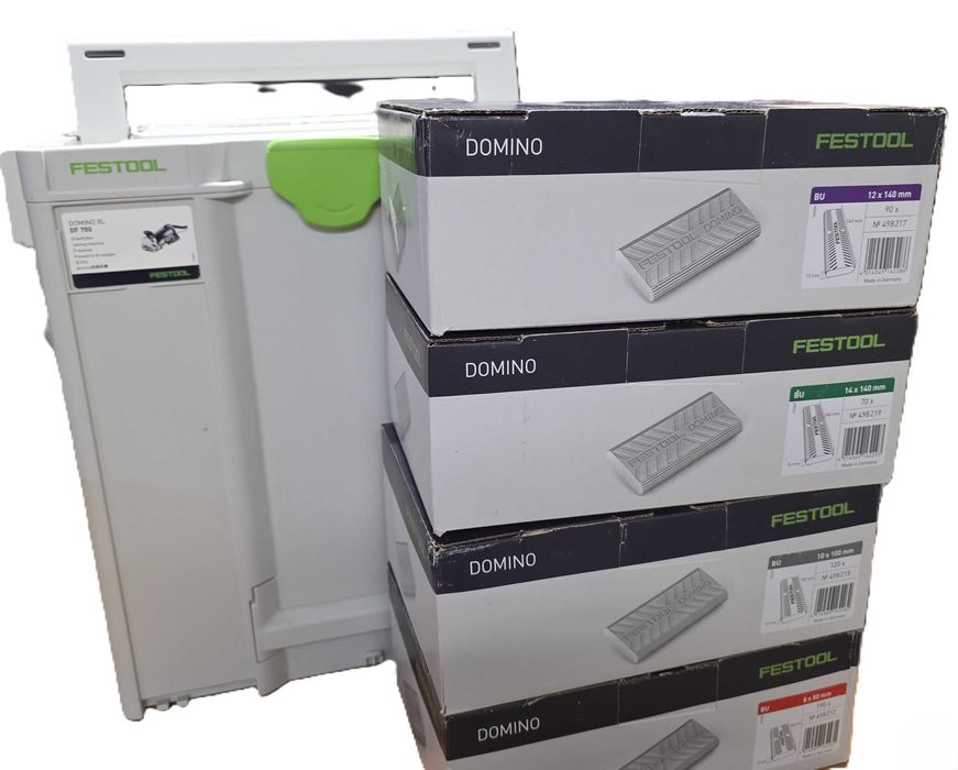 Domino Festool XL DF 700 EQ + 3 frezy + 470 kołków festool oryginale