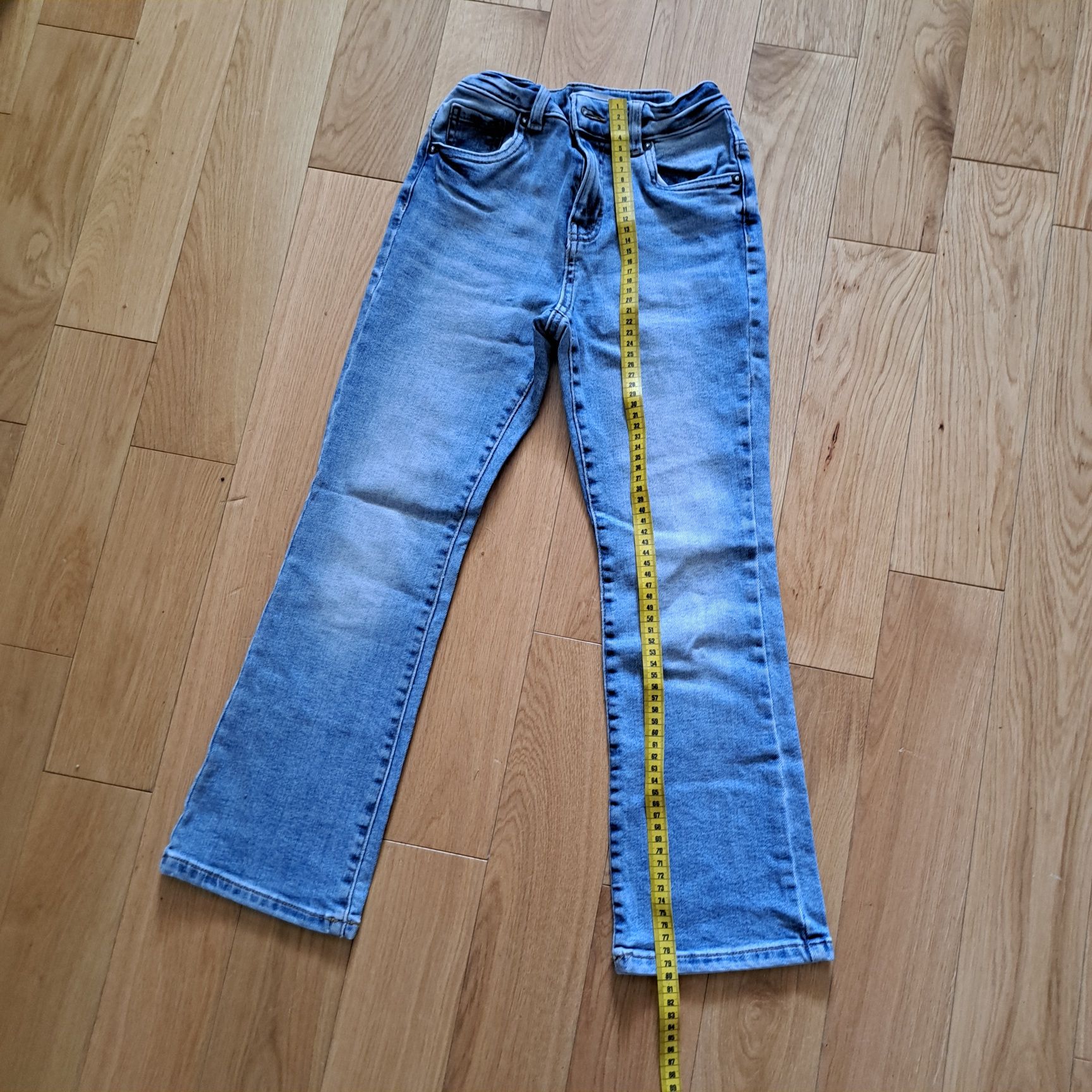 Spodnie, jeansy, dzwony, Reserved, 140, niebieskie