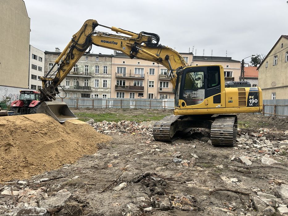 Prace ziemne - koparka kołowa, koparko-ładowarka, koparka gąsienicowa