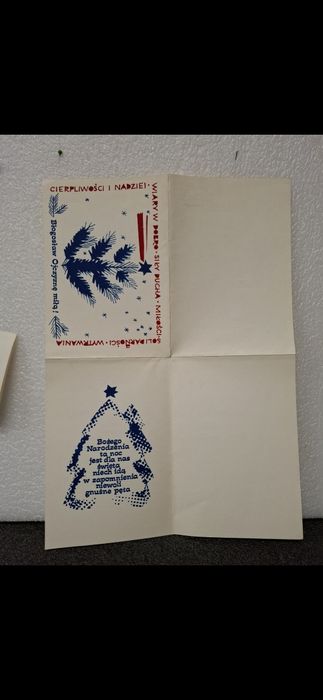 Solidarność kartka bożonarodzeniowa z życzeniami z lat 80tych