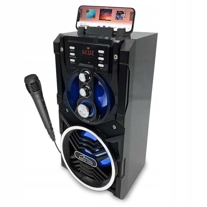 GŁOŚNIK BLUETOOTH Media-Tech 800W fm mp3 LED karaoke OUTLET