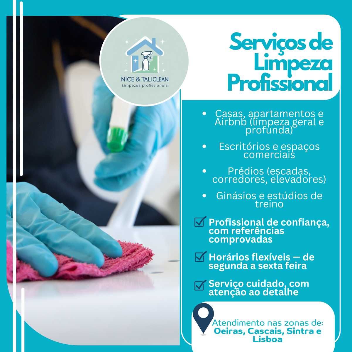 Limpezas gerais e profundas — Oeiras, Cascais, Sintra e Lisboa