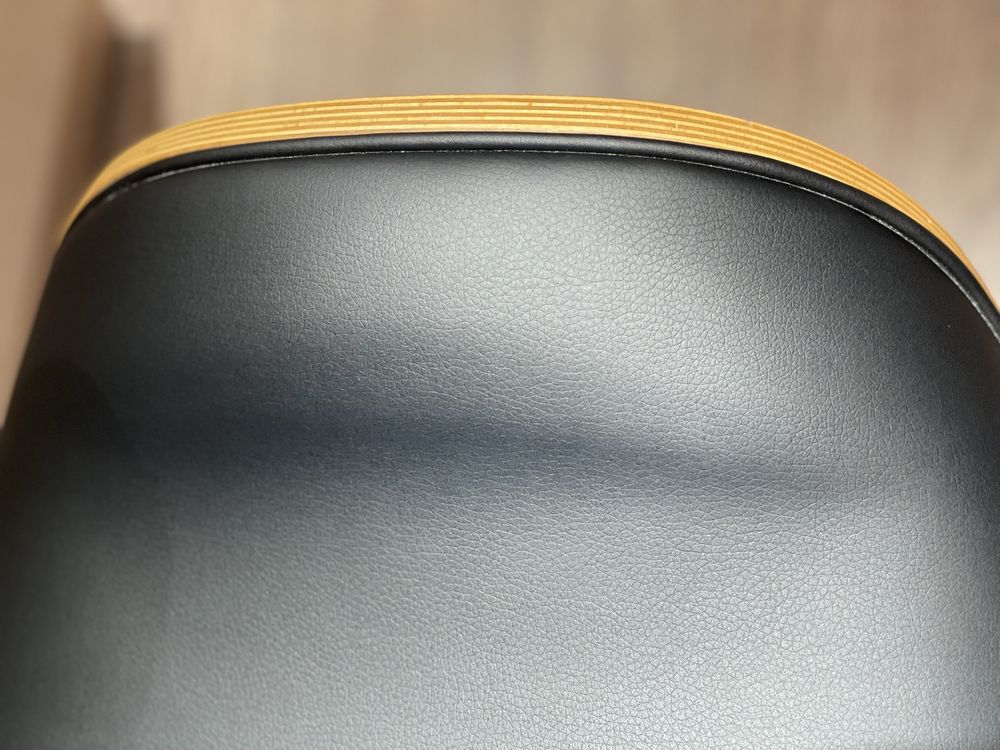 Krzesło Ample Dąb tapicerowane drewniane designerskie okrągłe nogi