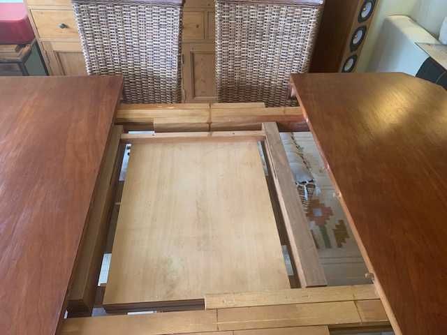 Mesa quadrada rustica extensível