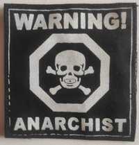 Naszywka: Warning! Anarchist