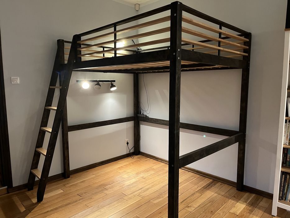 Łóżko drewniane piętrowe na materac 140 cm