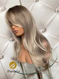 Perucci peruka dluga blond popiel silver olivia