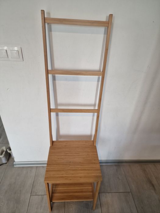 Krzesło z wieszakiem, stołek, bambus ikea Ragrund