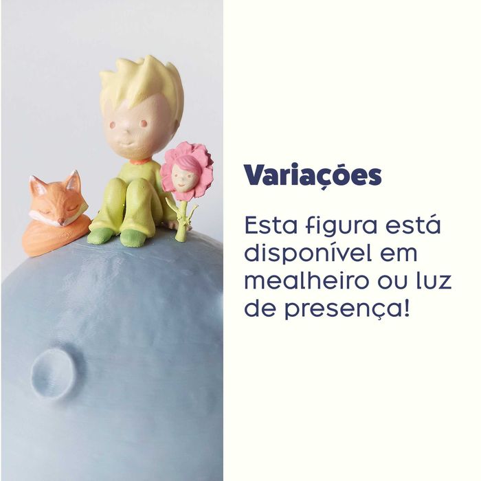 Estátua princepezinho em mealheiro ou luz de presença | Quarto bebe