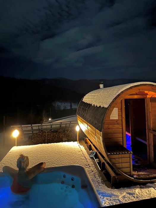 Sylwester w górach nowy rok jacuzzi sauna spa apartamenty Bieszczady