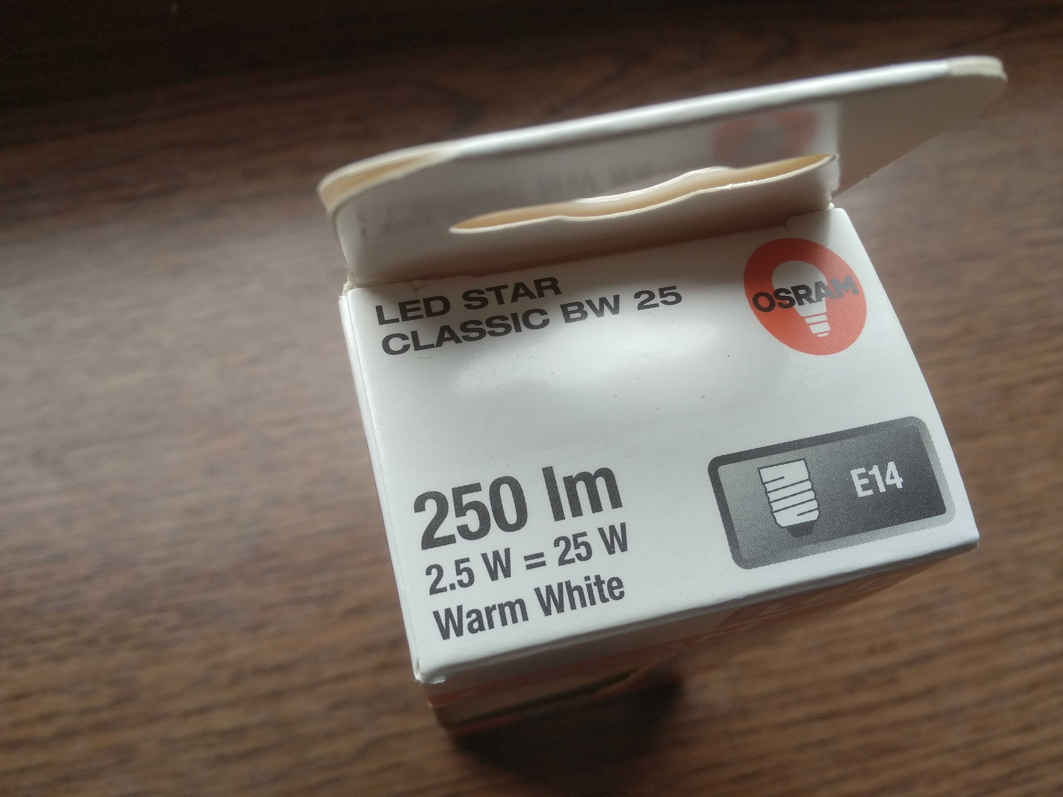 Żarówka LED OSRAM classic 10 sztuk / 2,5W/2700K E14 Ciepły biały-nowe