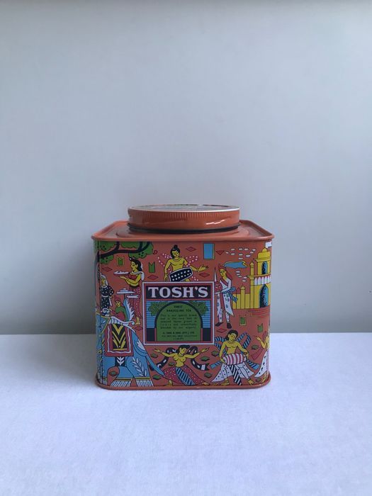 жестяная банка для чая коробка Tosh’s tea Индия винтаж СССР